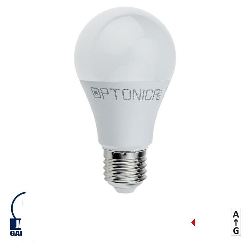 foto del prodotto lampadina led e27 a60 10w equivalente a 70w bianco hot 2700k