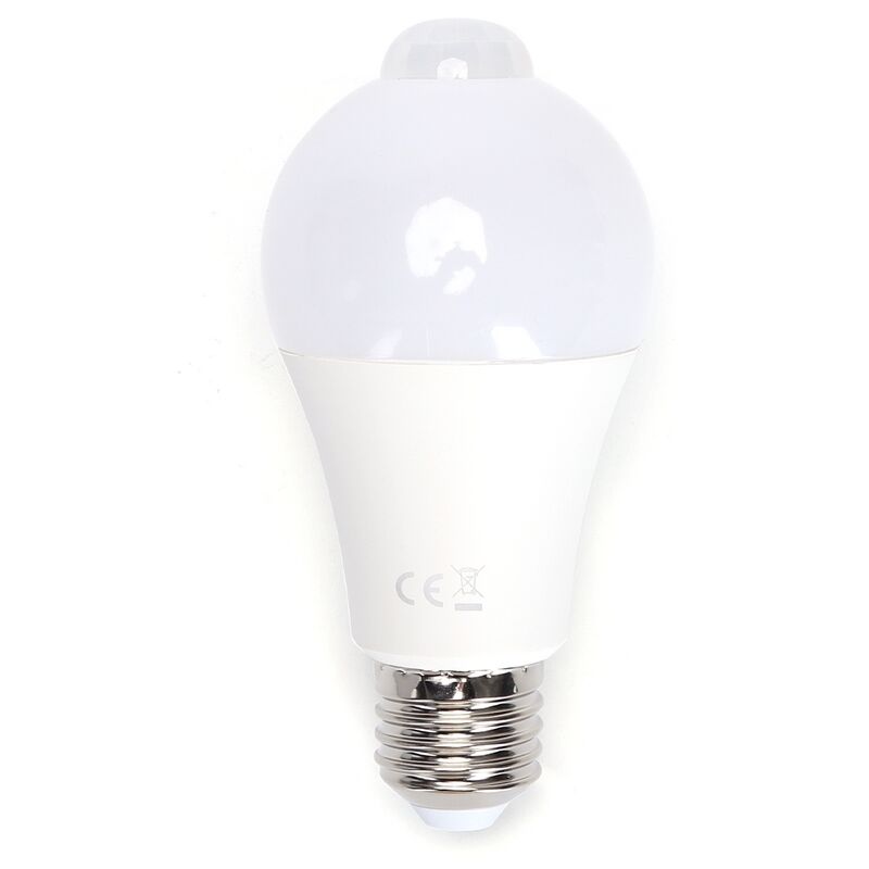 foto del prodotto lampadina led e27 a60 a bulbo 6w bianco caldo 3000k con sensore di movimento aigostar