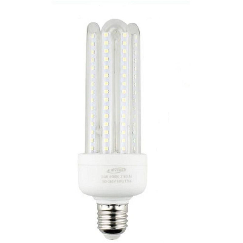 foto del prodotto lampadina led e27 da 24 watt luce calda 3000k fredda 6500k naturale 4000k 4u 04t bianco caldo trade shop traesio