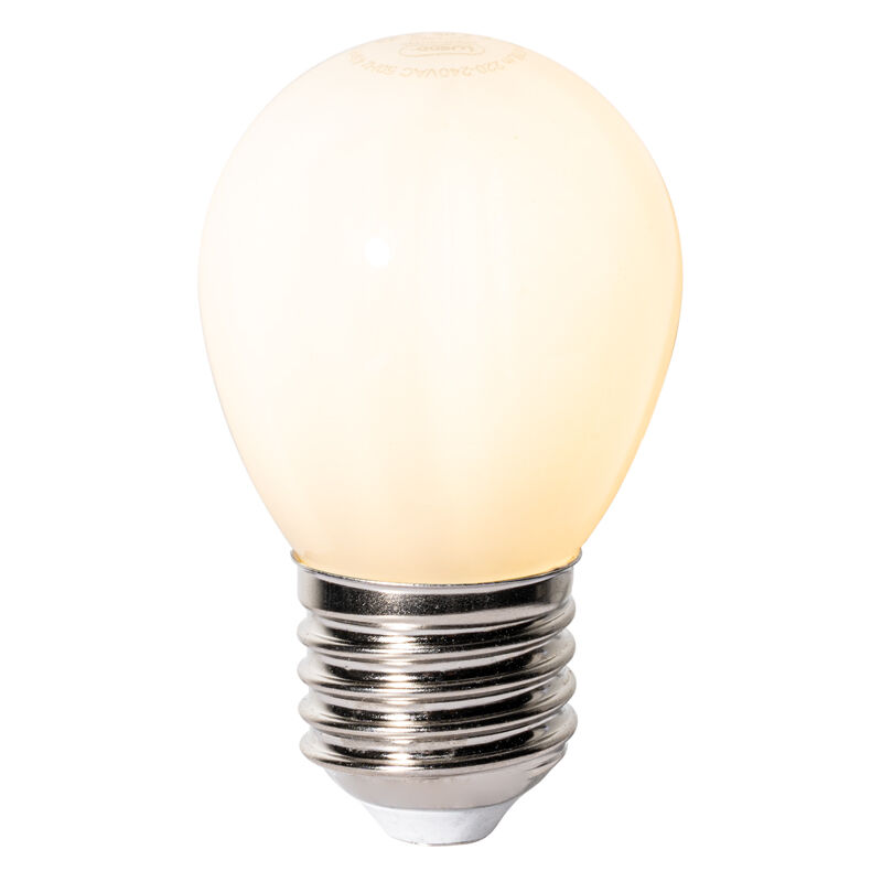 foto del prodotto lampadina led e27 dimmerabile a 3 livelli p45 vetro opale 5w 470 lm 2700k luedd