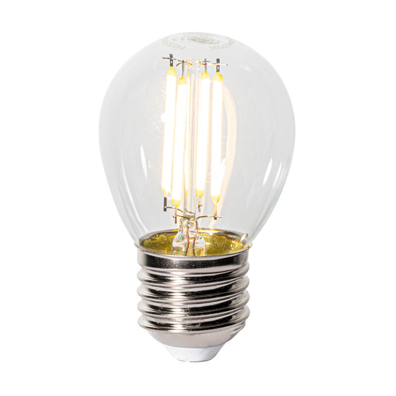 foto del prodotto lampadina led e27 dimmerabile a 3 livelli p45 vetro trasparente 5w 470 lm 2700k luedd