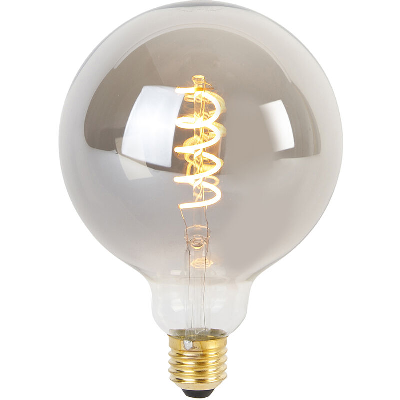 foto del prodotto lampadina led e27 dimmerabile a filamento attorcigliato g125 fum 4w 120lm 1800k luedd