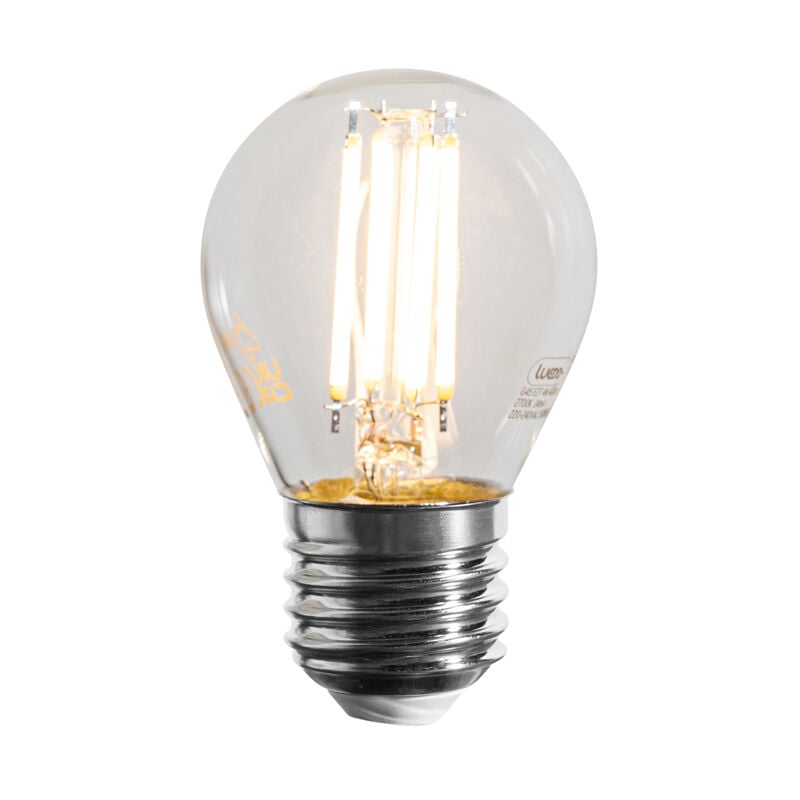 foto del prodotto lampadina led e27 dimmerabile a filamento g45 trasparente 4w 470 lm 2700k luedd