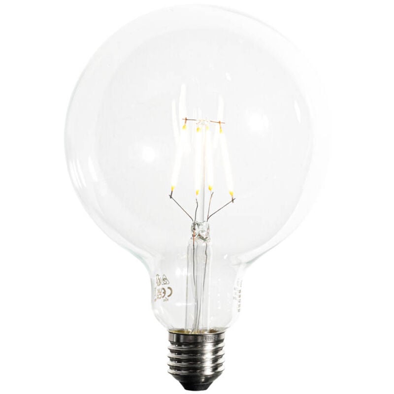 foto del prodotto lampadina led e27 dimmerabile a filamento spirale g125 5w 450lm 2200k luedd