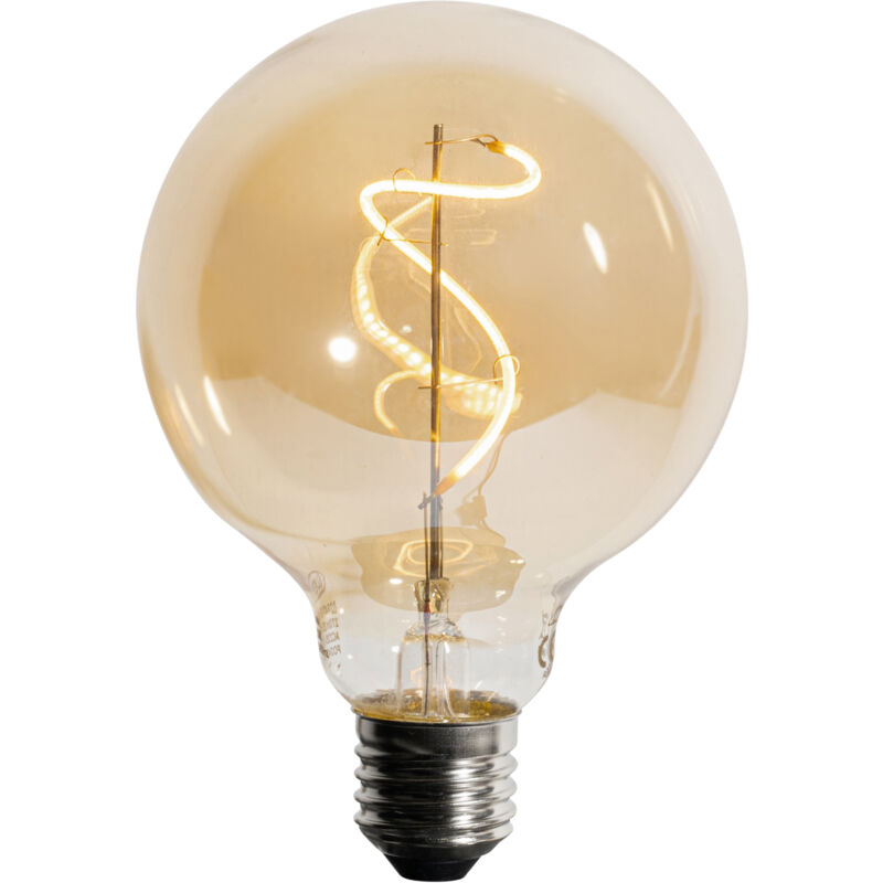 foto del prodotto lampadina led e27 dimmerabile a filamento spirale g95 4w 270lm 2200k luedd