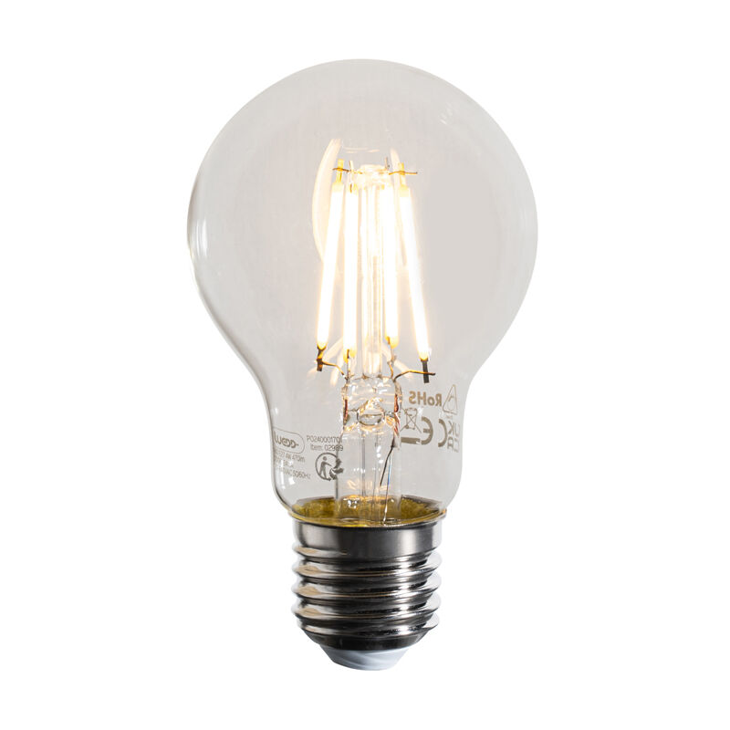 foto del prodotto lampadina led e27 dimmerabile a60 trasparente 4w 470 lm 2700k luedd