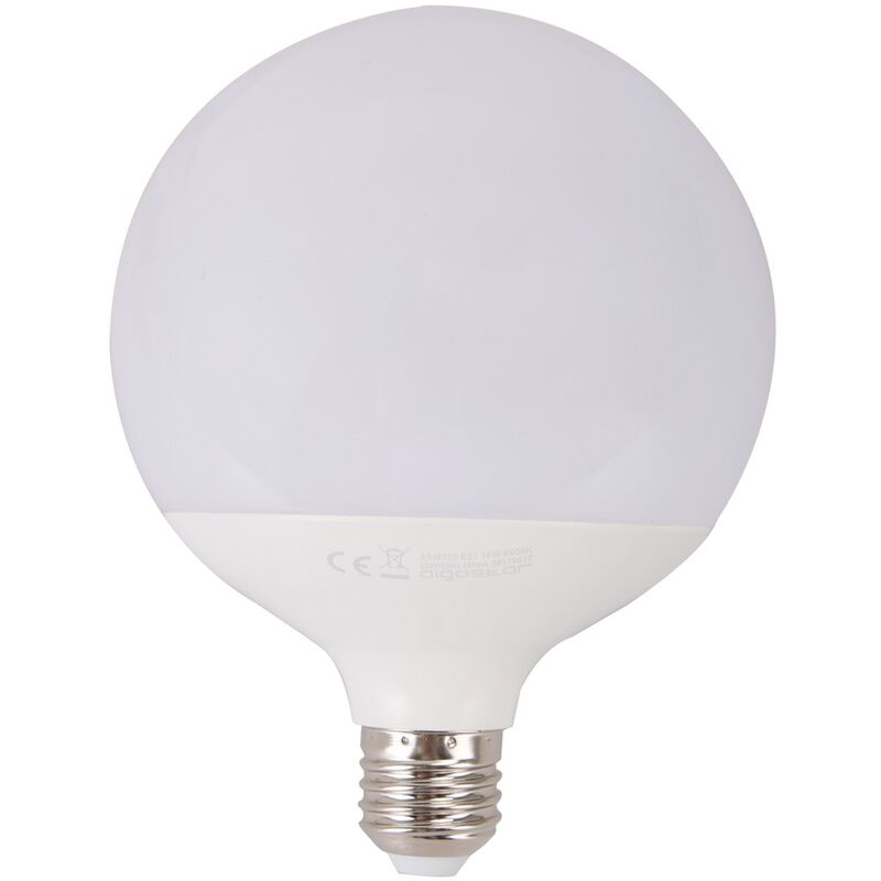 foto del prodotto lampadina led e27 g120 a globo 18w bianco caldo 3000k aigostar