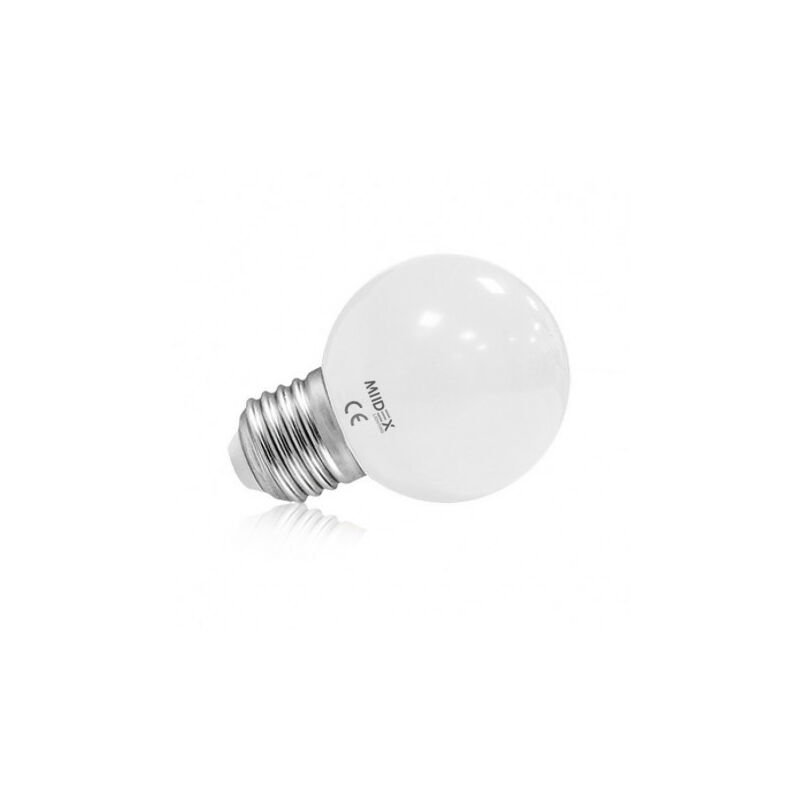 foto del prodotto lampadina led e27 g45 1w 50lm 300 45mmx69mm bianco caldo 3000k