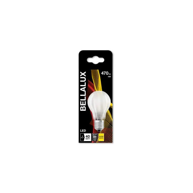 foto del prodotto lampadina led e27 smerigliata standard, 4w, bianco caldo.