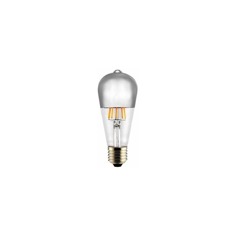 foto del prodotto lampadina led e27 st64 mezzo specchio argento 8w