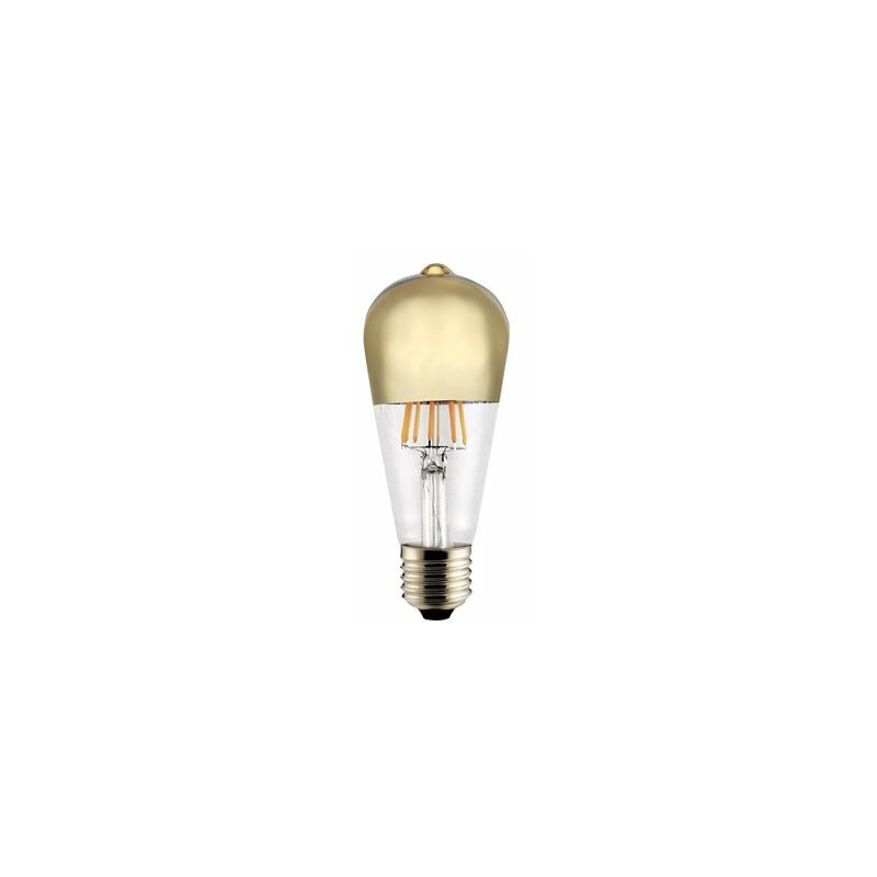 foto del prodotto lampadina led e27 st64 mezzo specchio oro 6w