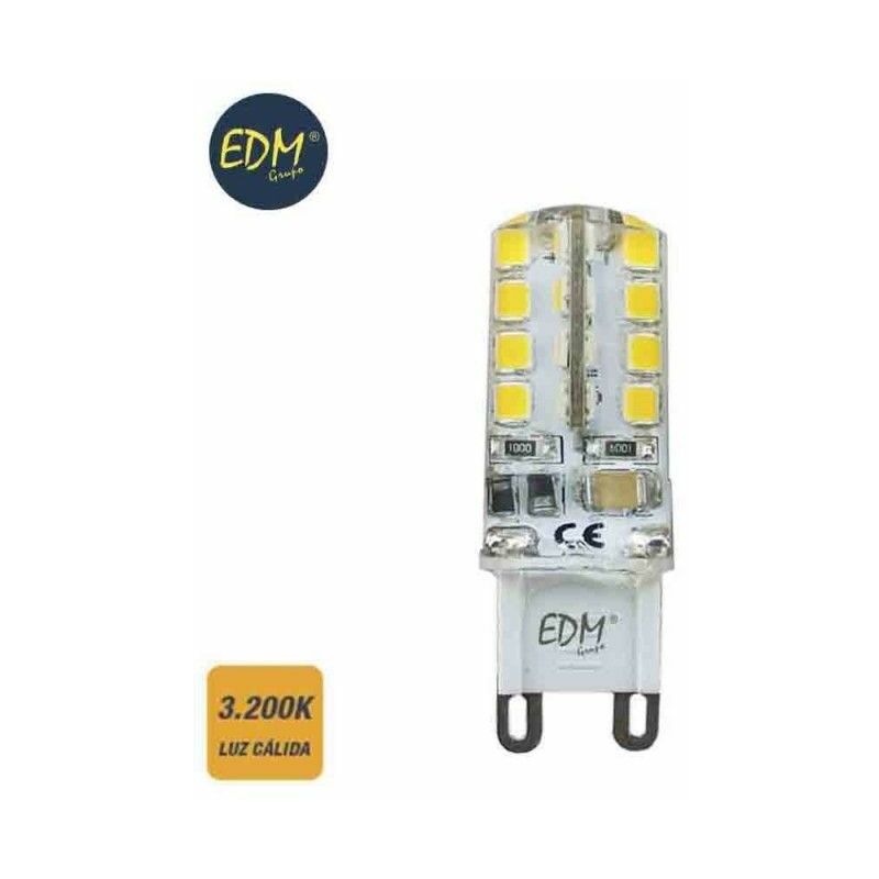 foto del prodotto lampadina led edm g9 silicone 2.5w 170lm 3200k luce calda 15x50mm