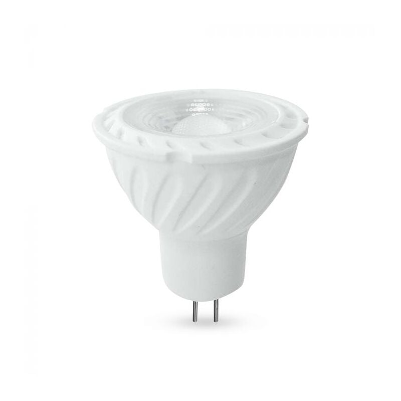 foto del prodotto lampadina led faretto gu5.3 mr16 6w 12v 110 con copertura trasparente luce 4000k 212051 v tac