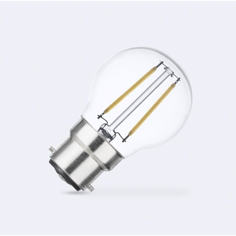 foto del prodotto lampadina led filamento b22 2w 200 lm g45 bianco naturale no flicker 4000k
