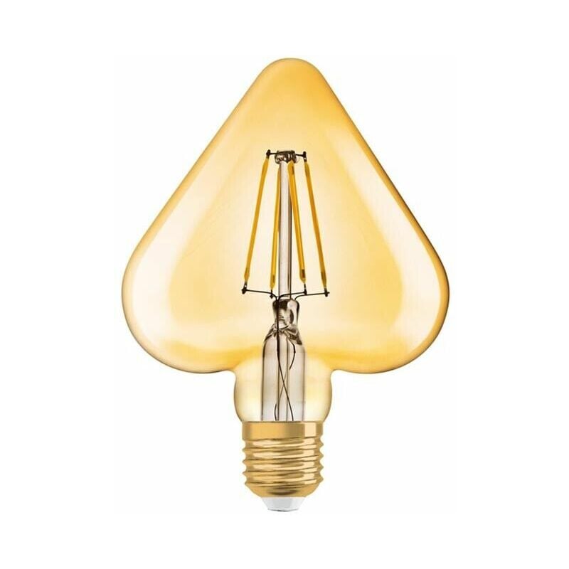 foto del prodotto lampadina led filamento cuore ambra e27 4 w stile vintage retro luce calda