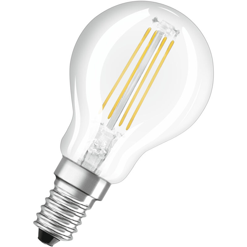 foto del prodotto lampadina led filamento e14 4.8w 470 lm g45 parathom classic 4058075591196 osram 2700k bianco caldo