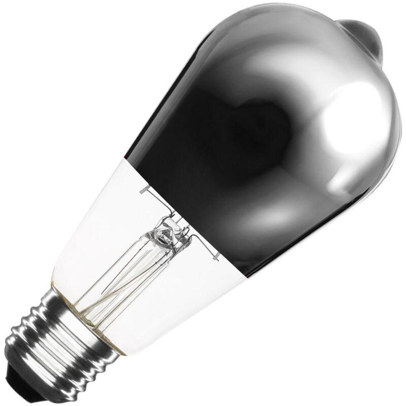 foto del prodotto lampadina led filamento regolabile e27 7.5w 800 lm st64 chrome no flicker 2500k super caldo