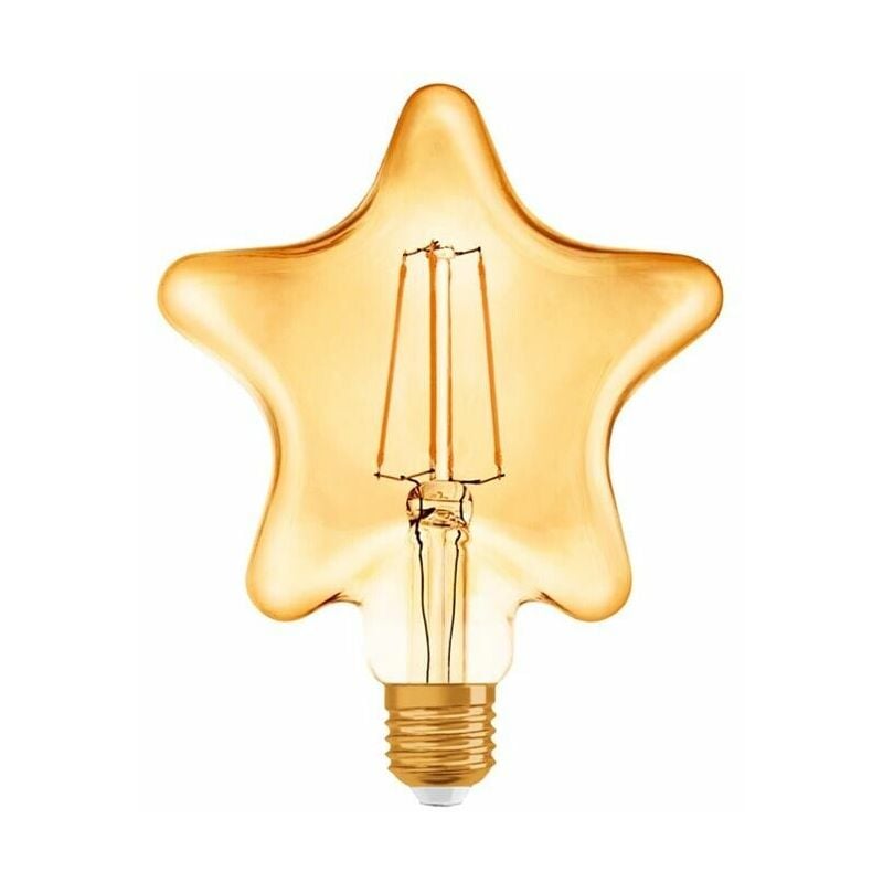 foto del prodotto lampadina led filamento stella ambra e27 4 w stile vintage retro luce calda
