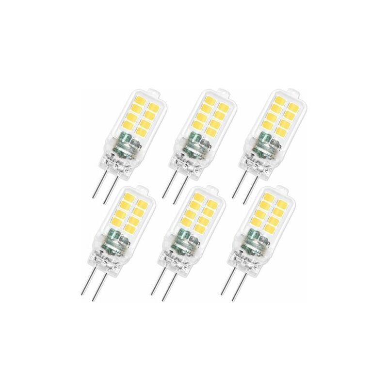 foto del prodotto lampadina led g4 12v 3w, non dimmerabile, 16smd 300lm bianco freddo 6000k, equivalente a una lampadina alogena g4 da 25w, lampadina led g4 per