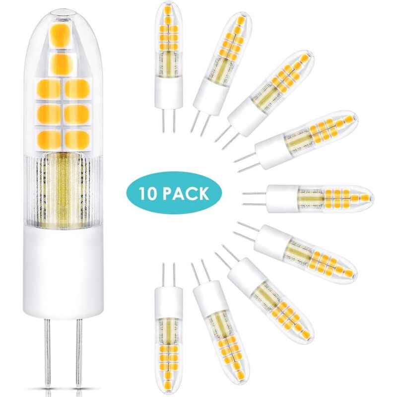 foto del prodotto lampadina led g4 360 10 pezzi bianco caldo 3000k, risparmio energetico ac dc12v