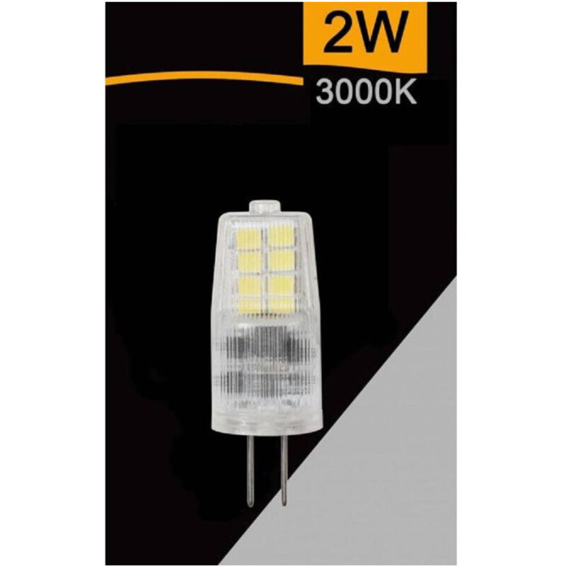 foto del prodotto lampadina led g4 ac dc 12v 2 w 200 lumen luce 4000k 3000k 6500k spardc g4 2w ce3 bianco caldo trade shop traesio