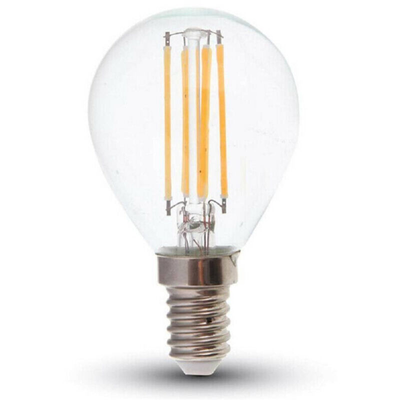 foto del prodotto lampadina led g45 a filamento e14 sfera luce naturale fredda calda 4 w g45 t bianco freddo trade shop traesio