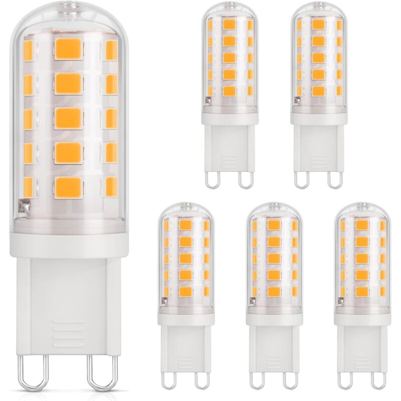 foto del prodotto lampadina led g9 3w, equivalente a una lampadina alogena da 40w, bianco caldo 2700k, 410lm, cri 85, non dimmerabile, 230v, risparmio energetico,