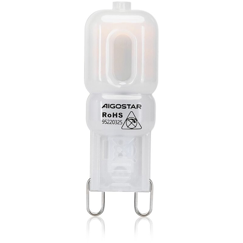 foto del prodotto lampadina led g9 a capsula 2w smd opaca bianco caldo 3000k aigostar