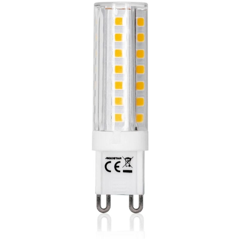 foto del prodotto lampadina led g9 a capsula 4,8w smd trasparente bianco caldo 3000k aigostar