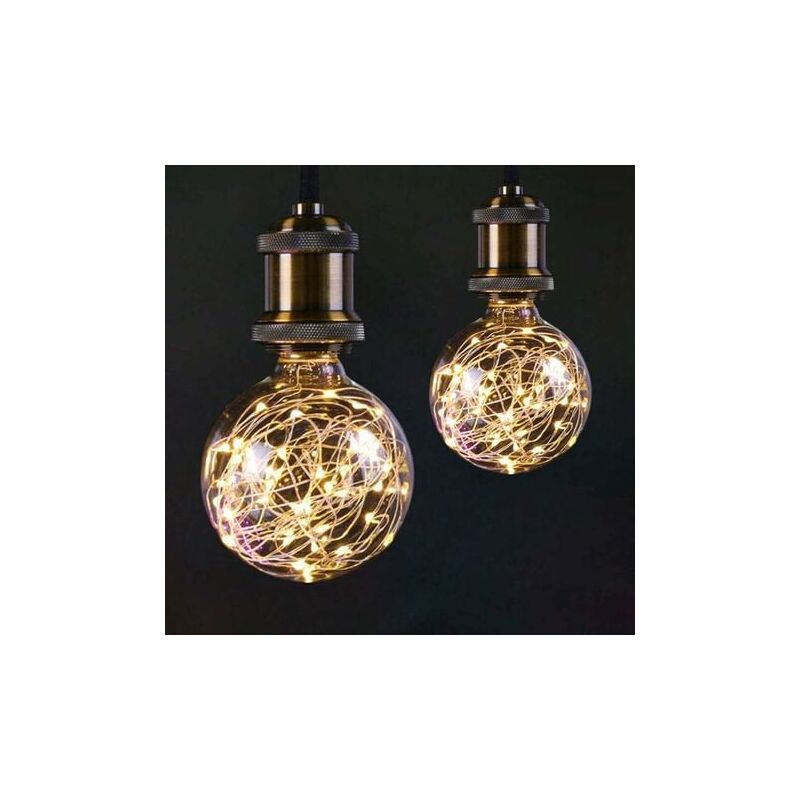 foto del prodotto lampadina led g95 lablanc globe per illuminazione notturna ambientale, attacco edison e27 standard con luci decorative a forma di stella per camera