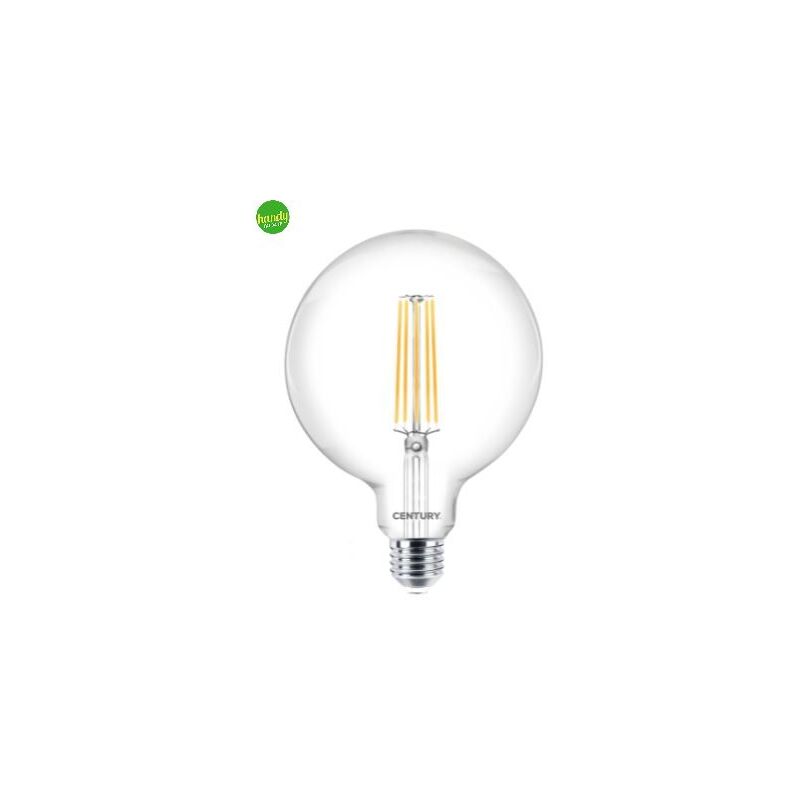 foto del prodotto lampadina led globo century trasparente 10 w 100 w e27 6.000 k