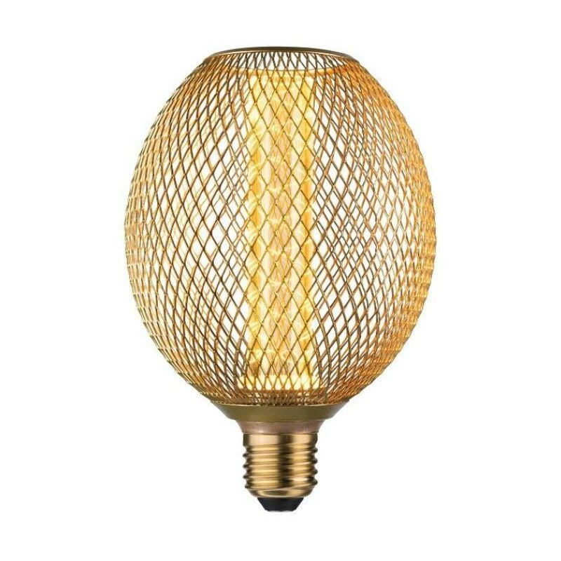 foto del prodotto lampadina led globo paulmann con gabbia ottone e27 4,2w 1800k 29089