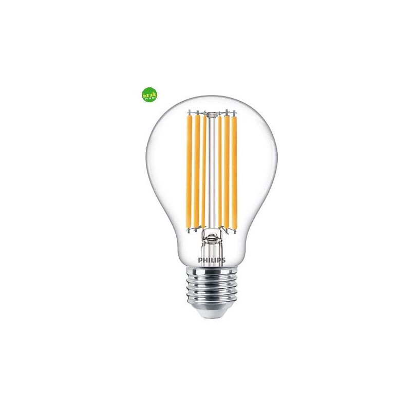 foto del prodotto lampadina led goccia philips trasparente 13 w 120 w e27 2.700 k 