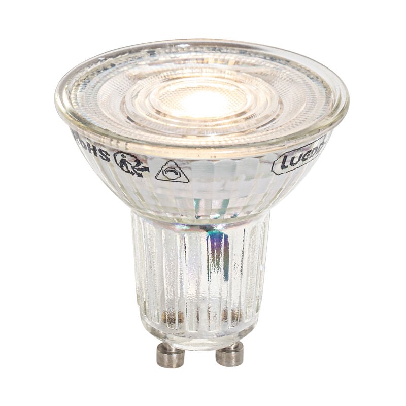 foto del prodotto lampadina led gu10 50mm dimmerabile in kelvin trasparente 4,9w 400 lm 2200 3000k luedd