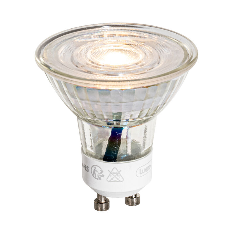 foto del prodotto lampadina led gu10 50mm trasparente 4,9w 450 lm 3000k luedd