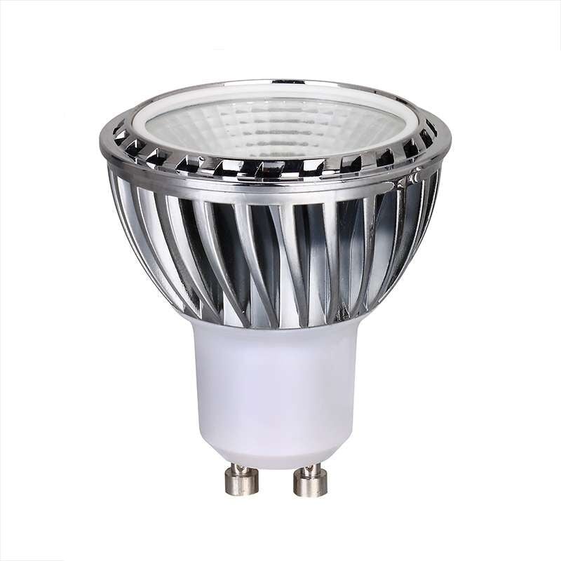 foto del prodotto lampadina led gu10 5w equivalente 50w cob bianco hot 2700k