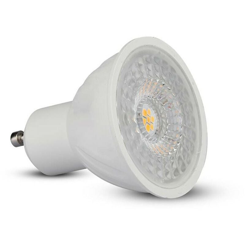 foto del prodotto lampadina led gu10 6w faretto spotlight smd chip samsung dimmerabile v tac vt 247d bianco naturale