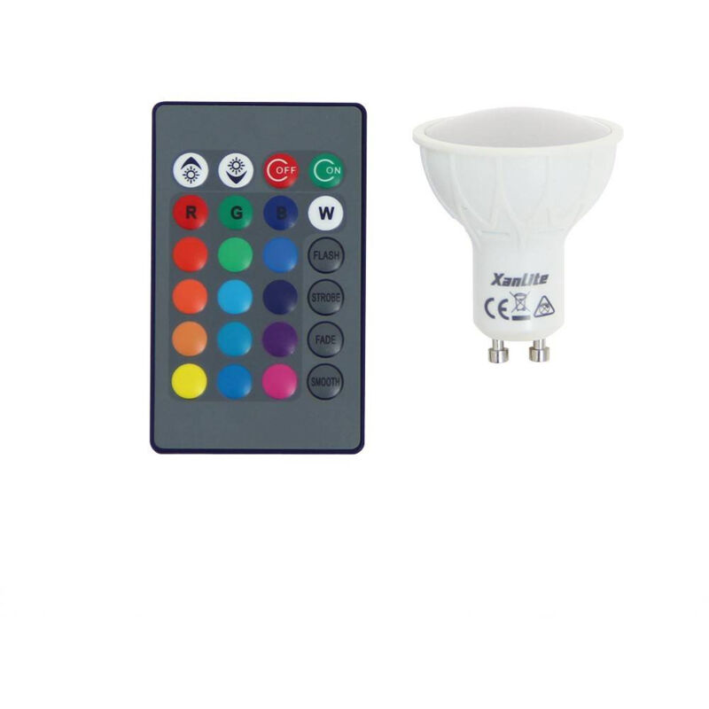 foto del prodotto lampadina led gu10 mr16 4,2w 280lm 100 60w rgb