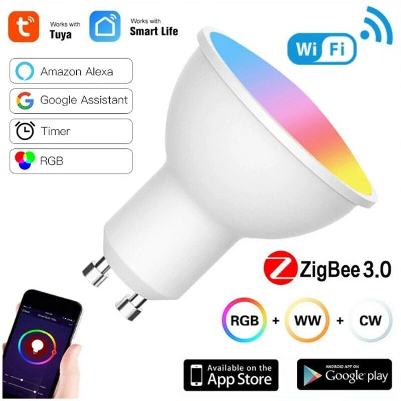foto del prodotto lampadina led gu10 smart zigbee tuya