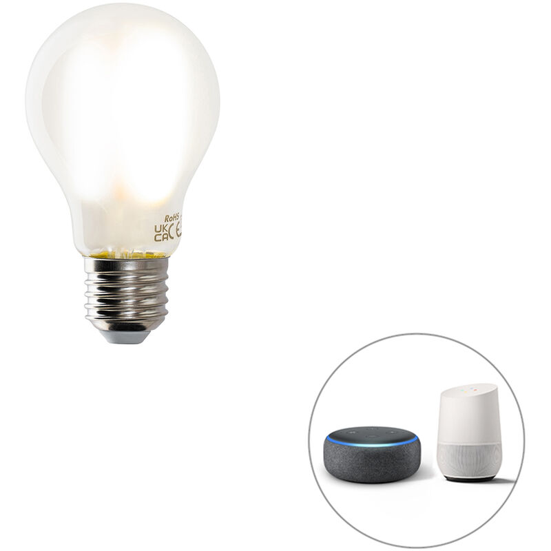 foto del prodotto lampadina led intelligente e27 a60 opaca 7w 806lm 1800 4000k luedd