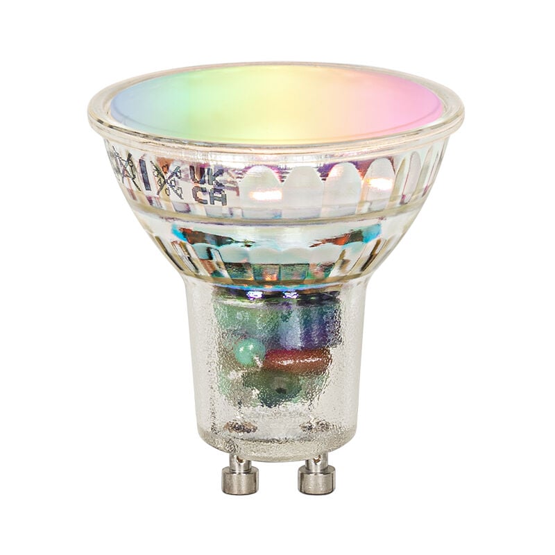 foto del prodotto lampadina led intelligente gu10 rgbw 4,5w 350lm 2700 6000k luedd