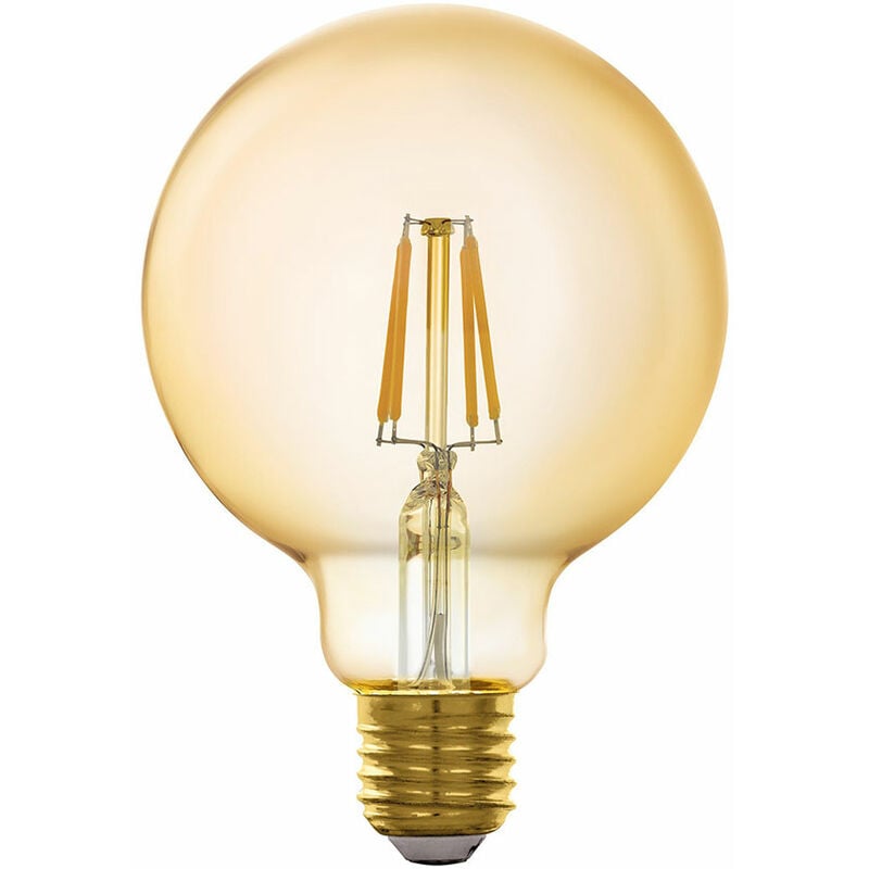 foto del prodotto lampadina led intelligente lampadina a filamento vintage e27 lampada edison retr sfera dimmerabile, vetro ambrato, controllo app 5,5w 500lm 2200k