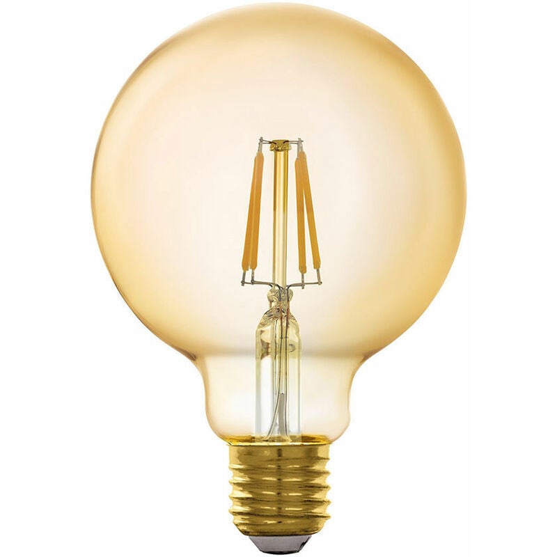 foto del prodotto lampadina led intelligente lampadina a filamento vintage e27 lampada edison retr sfera dimmerabile, vetro ambrato, controllo app 5,5w 500lm 2200k