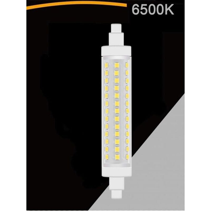 foto del prodotto lampadina led luce bianca attacco r7s 12 watt lampada ricambio per faro 6500k