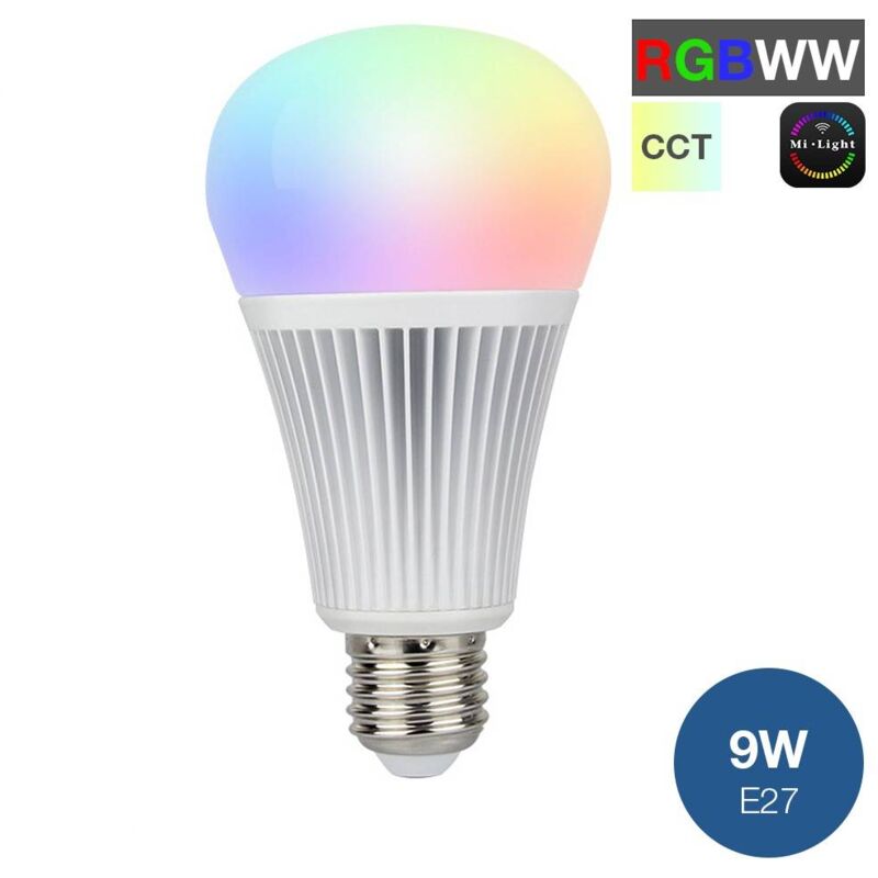 foto del prodotto lampadina led milight rgb cct e27 9w 850lm