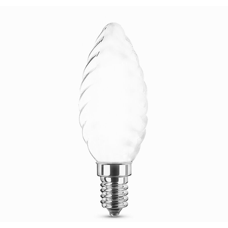 foto del prodotto lampadina led opaca a filamento e14 c35 a tortiglione 4w bianco caldo 2700k novaline