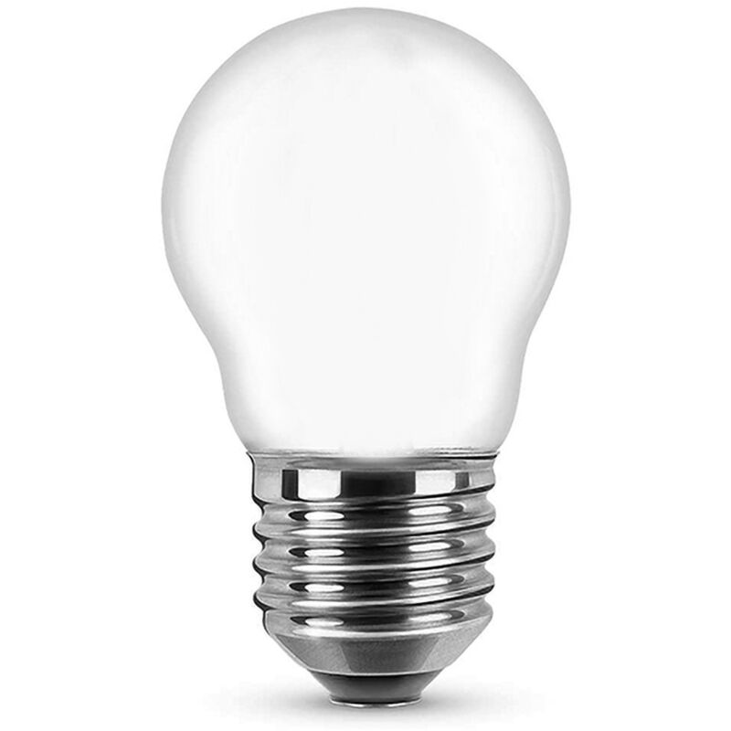 foto del prodotto lampadina led opaca a filamento e27 g45 a sfera 4w bianco caldo 2700k novaline