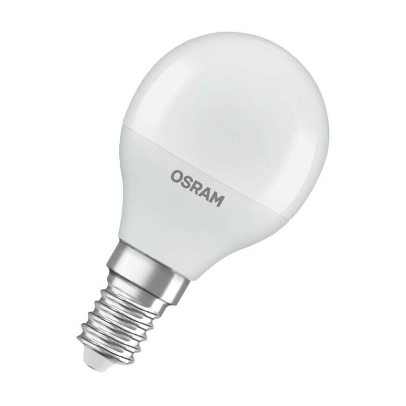 foto del prodotto lampadina led osram star classic e14 sferica ghiaccio 4.9w 470lm 827 bianco molto caldo
