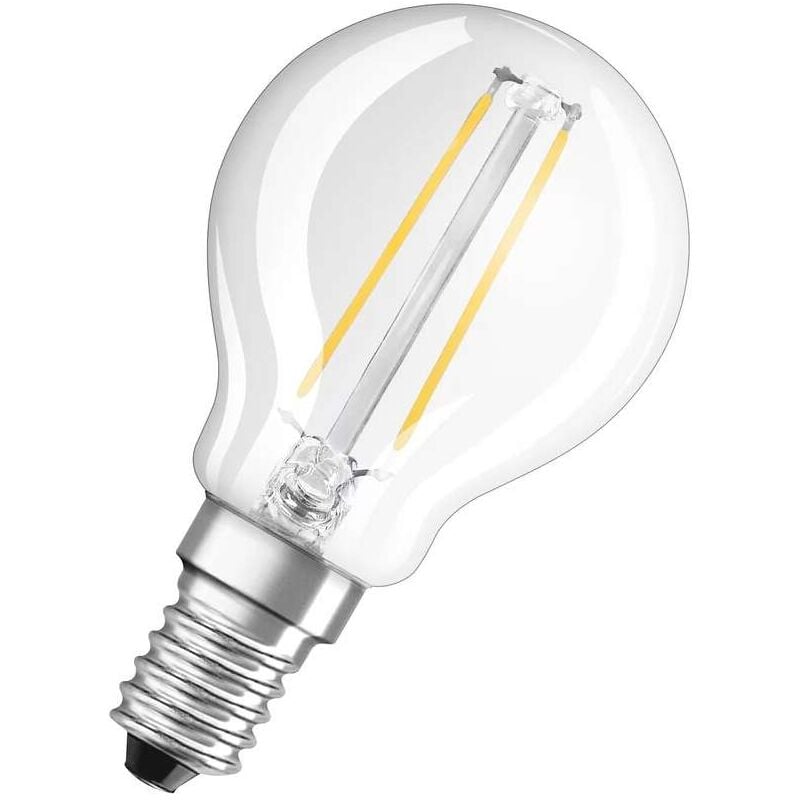 foto del prodotto lampadina led osram star classic p25 filament 2.5w 827 clear e14