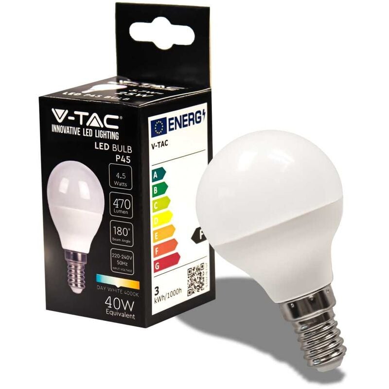 foto del prodotto lampadina led p45 v tac 2142521 vt 1880 n e14 4,5w 6500k